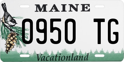 ME license plate 0950TG