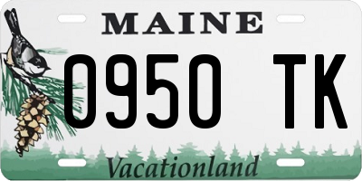ME license plate 0950TK