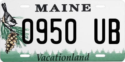 ME license plate 0950UB