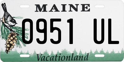 ME license plate 0951UL