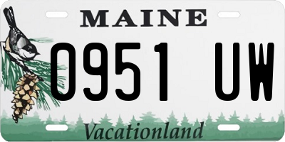 ME license plate 0951UW