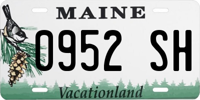 ME license plate 0952SH