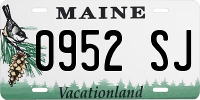 ME license plate 0952SJ
