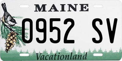 ME license plate 0952SV