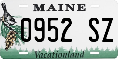 ME license plate 0952SZ