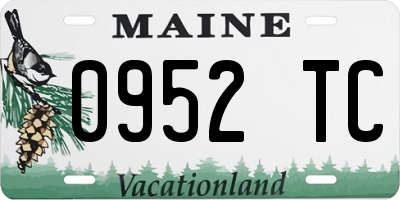 ME license plate 0952TC