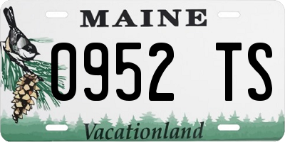 ME license plate 0952TS
