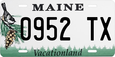 ME license plate 0952TX