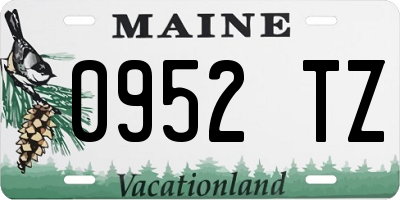 ME license plate 0952TZ