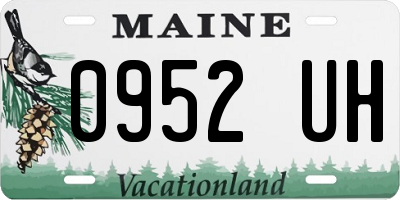 ME license plate 0952UH