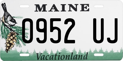 ME license plate 0952UJ