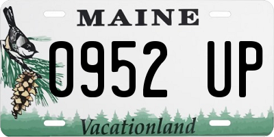 ME license plate 0952UP