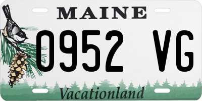 ME license plate 0952VG