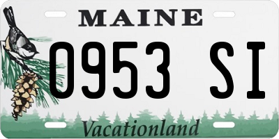 ME license plate 0953SI