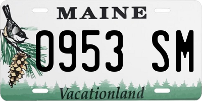 ME license plate 0953SM