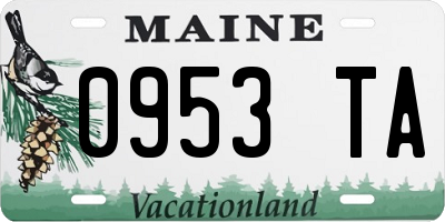 ME license plate 0953TA
