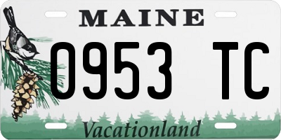 ME license plate 0953TC