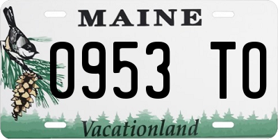 ME license plate 0953TO