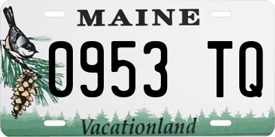 ME license plate 0953TQ