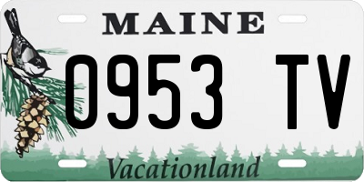 ME license plate 0953TV