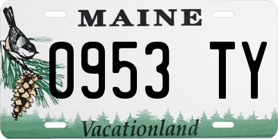 ME license plate 0953TY