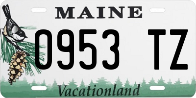 ME license plate 0953TZ