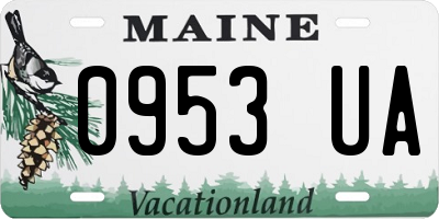ME license plate 0953UA