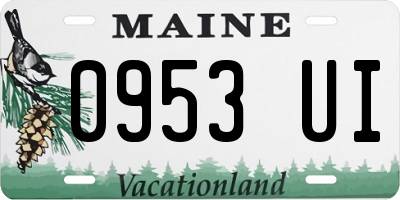 ME license plate 0953UI