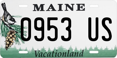 ME license plate 0953US