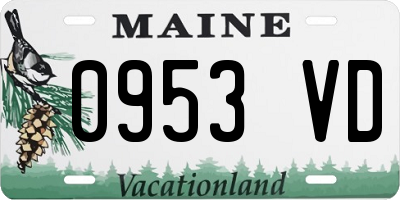 ME license plate 0953VD