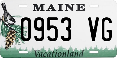 ME license plate 0953VG