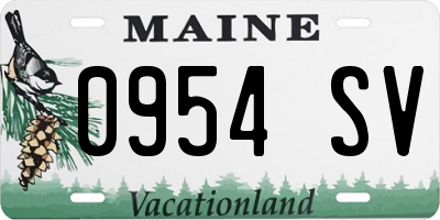 ME license plate 0954SV