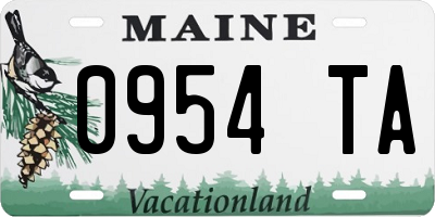 ME license plate 0954TA