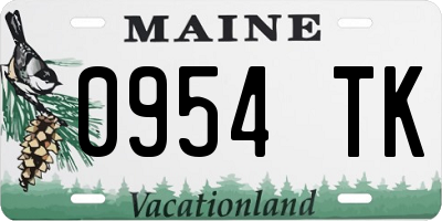 ME license plate 0954TK