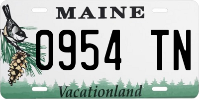 ME license plate 0954TN
