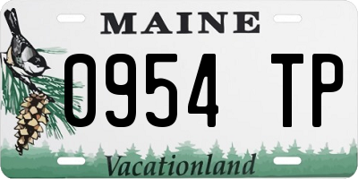 ME license plate 0954TP
