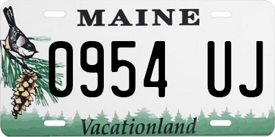 ME license plate 0954UJ