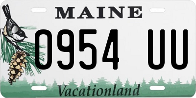 ME license plate 0954UU