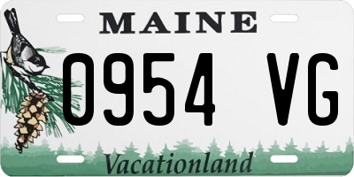 ME license plate 0954VG