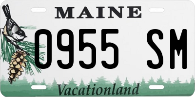ME license plate 0955SM