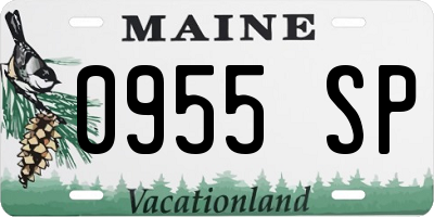 ME license plate 0955SP