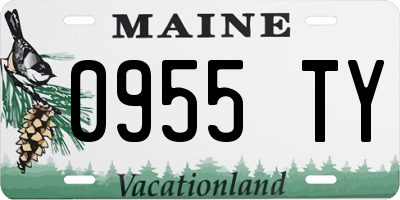 ME license plate 0955TY