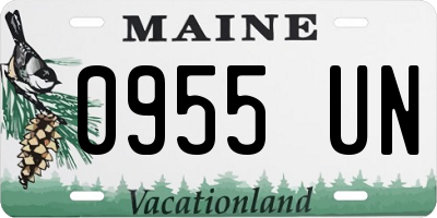 ME license plate 0955UN