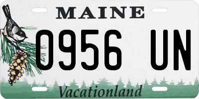 ME license plate 0956UN