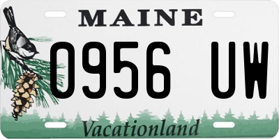 ME license plate 0956UW