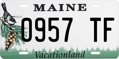 ME license plate 0957TF