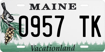 ME license plate 0957TK