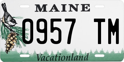 ME license plate 0957TM