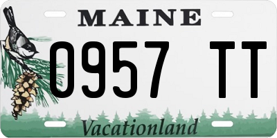 ME license plate 0957TT