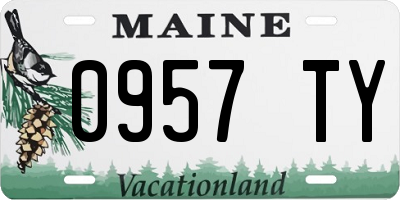 ME license plate 0957TY